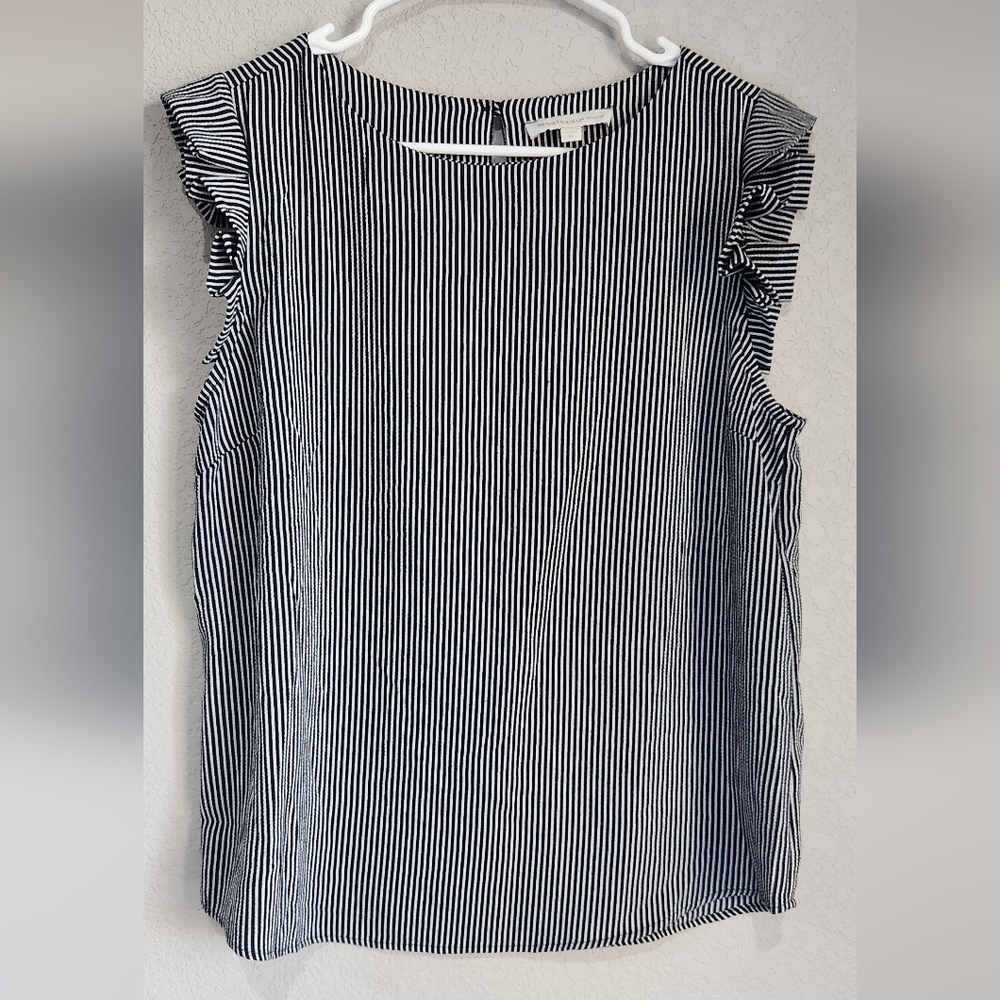Black & White Striped Top